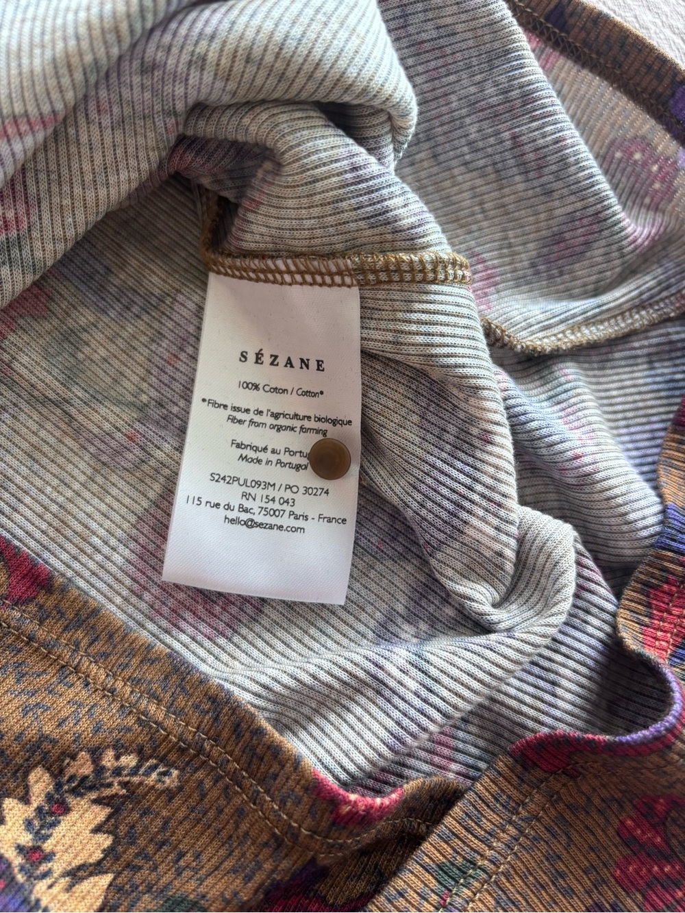 NWT Sézane Felix Jumper in Dana Print Size M - Picture 7 of 7